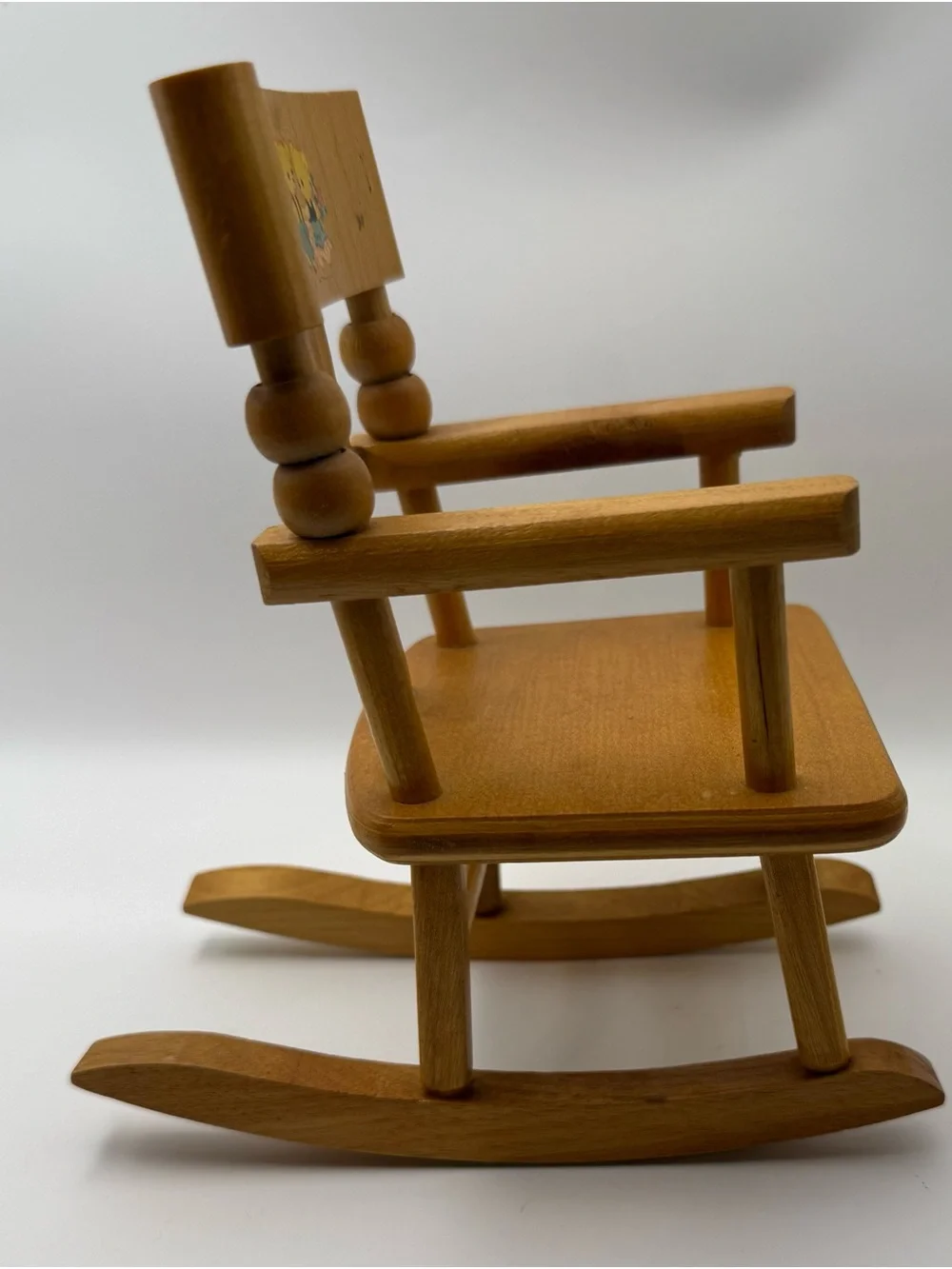 VTG 1950's Strombecker Mini Wooden Rocking Chair 7